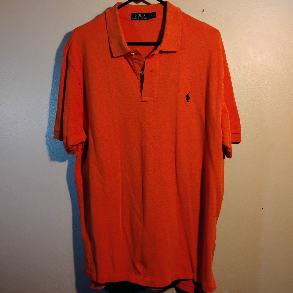 U.S. Polo Assn. Performance Pique Men's S Orange Short Sleeve Piqué Golf Polo
